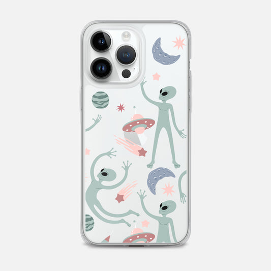 Aliens Clear Phone Case