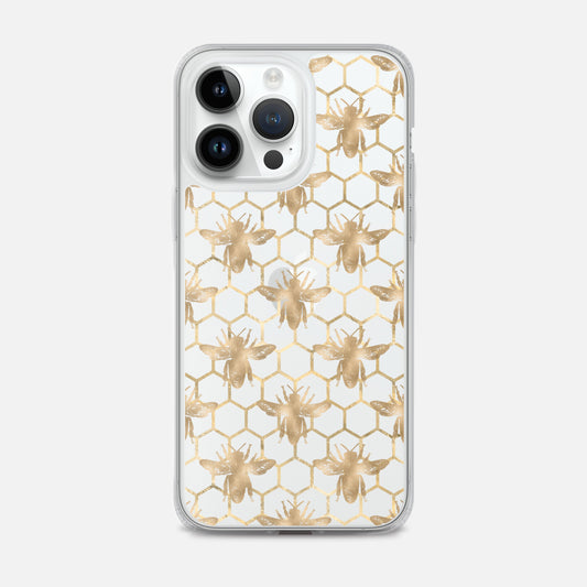 Golden Bee Clear Phone Case