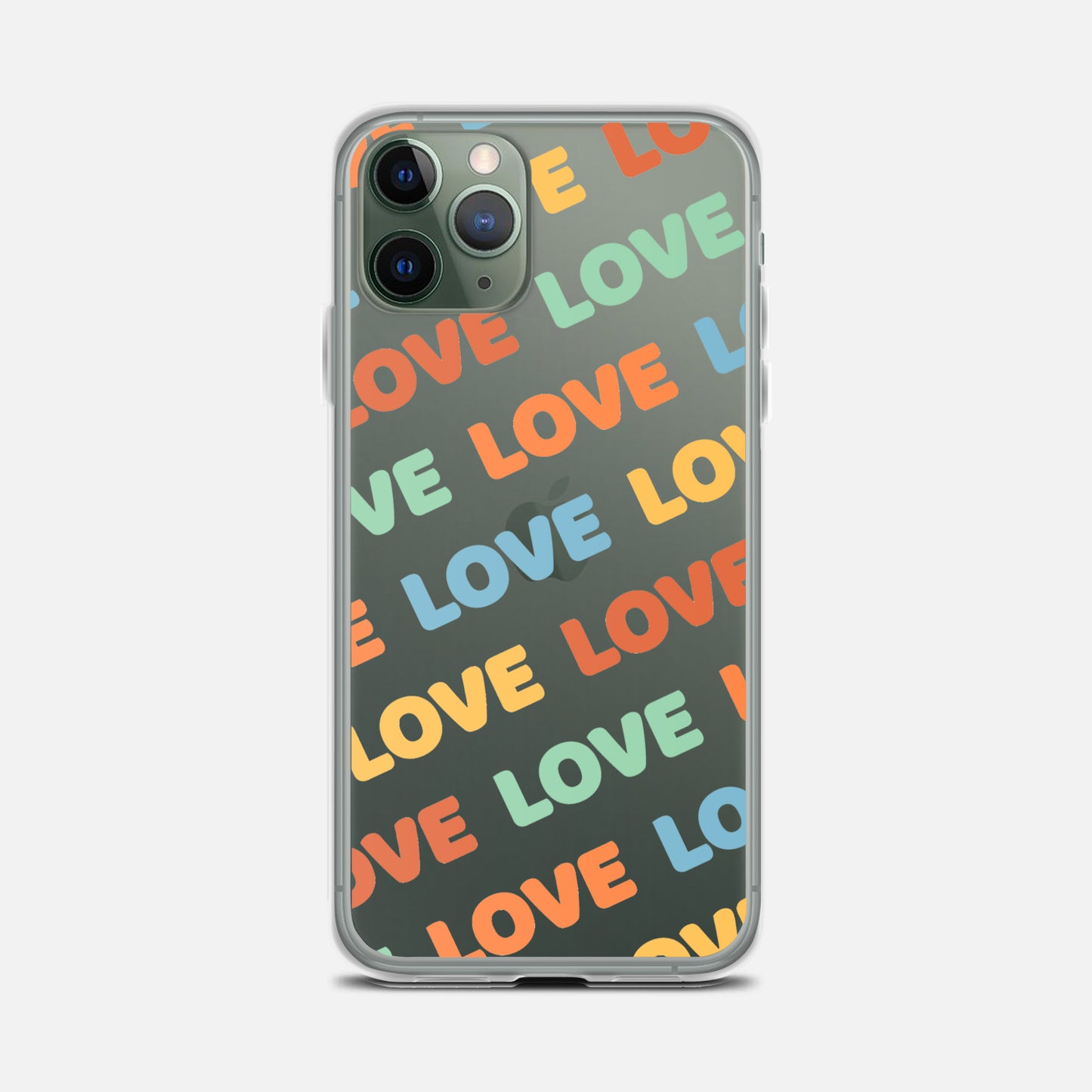 Retro Groovy Love Clear Phone Case