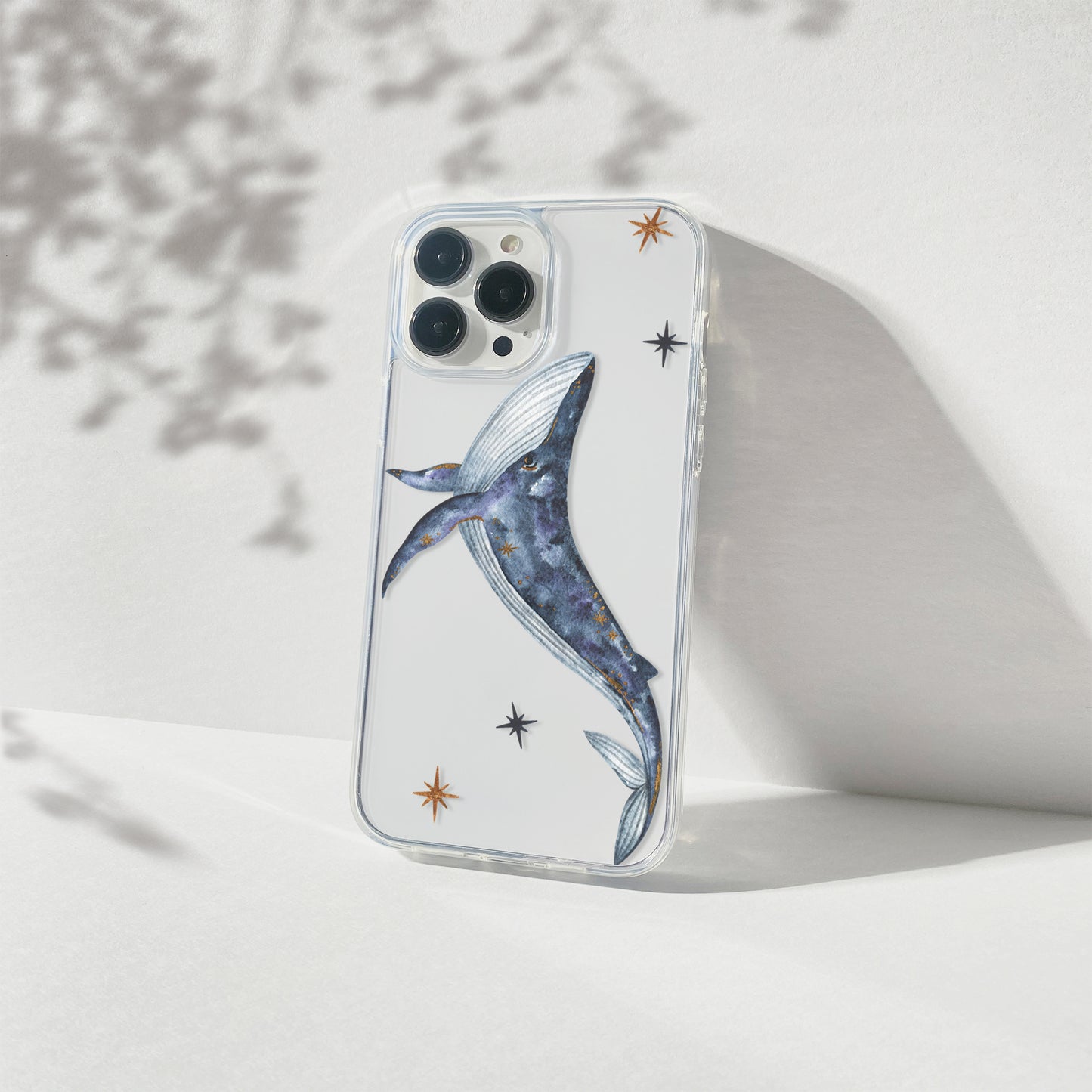 Whale Watercolor Clear Phone Case